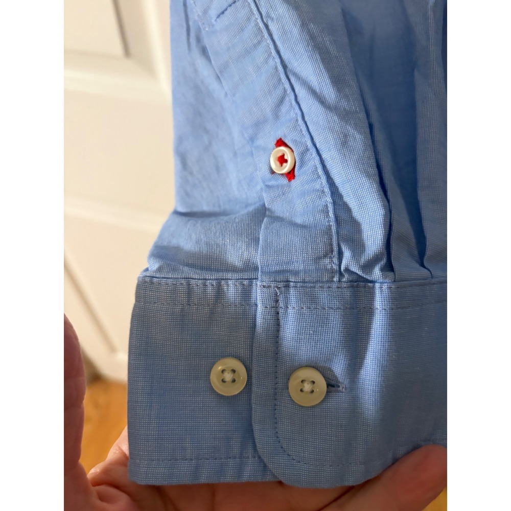 Tommy Hilfiger Men XL Classic Fit Light Bl Oxford Button Down Shirt Long Sleeve - Picture 5 of 10